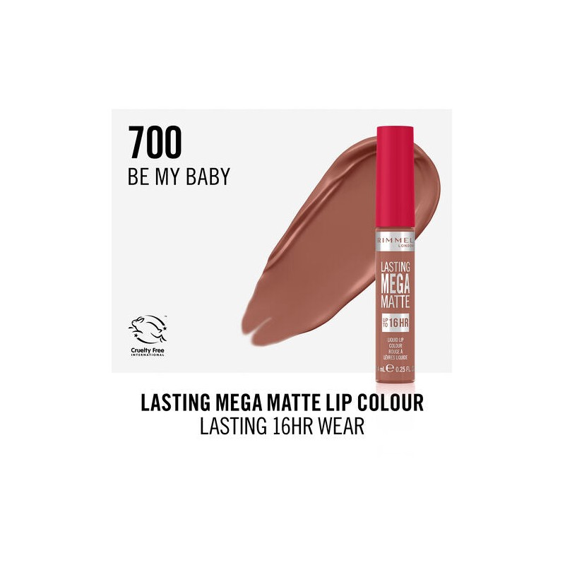 Rimmel Lasting Mega Matte Liquid Lipstick 700 Be My Baby