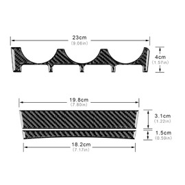 AIRSPEED for Subaru BRZ Toyota GR86 2021 2022 Center Console Panel Cover Air Condition Button Frame Carbon Fiber Sticker Interior Accessories, Black