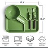 Dinneractive Dining Set for Kids - 3PC Green Army Dinnerware