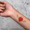 4 x 'Paw Print Angel Heart' Temporary Tattoos - Water