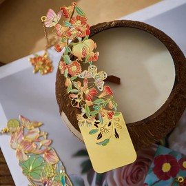 Exquisite Flower Metal Bookmarks, Unique 3PCS Delicate Flower Art Bookmarks for Women Book Lovers,Birthday Gifts,Mother's Day,Christmas,Teacher Appreciation Gifts