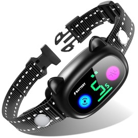 Bark Collar Rechargeable Smart Dog Barking Collar Anti Bark Training Collar with Adjustable Sensitivity Beep Vibration No Shock Bark Collar for Large Medium Small Dogs