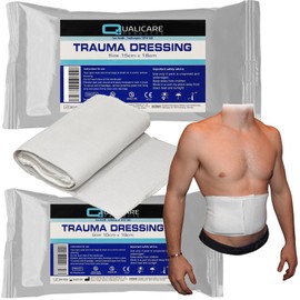 Qualicare Sterile FFD Bandage Wound Blood Clot Haemostatic Field Trauma Wound Dressing - 10cm x 18cm (x1)