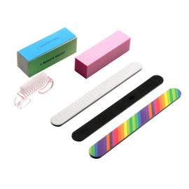 Mikinona Nail Care Kit: 6pcs Manicure Tools Nail Polisher Buffing Block Board for Nail Art Home Care