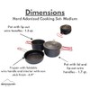 4011823 Alpine Mountain Gear Hard Anodized Camping Cookset