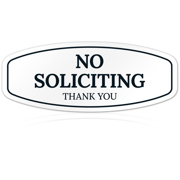 Sigo Signs No Soliciting Sign For House, Front Door Indoor/Outdoor,