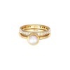 0610381521 Women's Ring Set of 2 Gold-Plated 925 Sterling Silver
