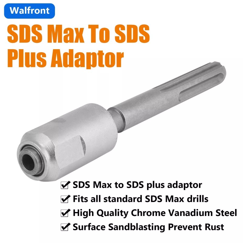Walfront SDS Max to SDS Plus Adapter for Rotary Hammers