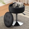 Xenothos Ottoman Swivel Vanity Stool Chair with Storage for Makeup