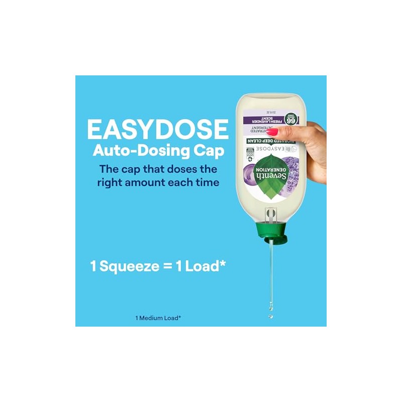 Seventh Generation EasyDose Laundry Detergent Fresh Lavender Ultra Concentrated Washing