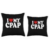 I HEART LOVE MY CPAP Throw Pillow