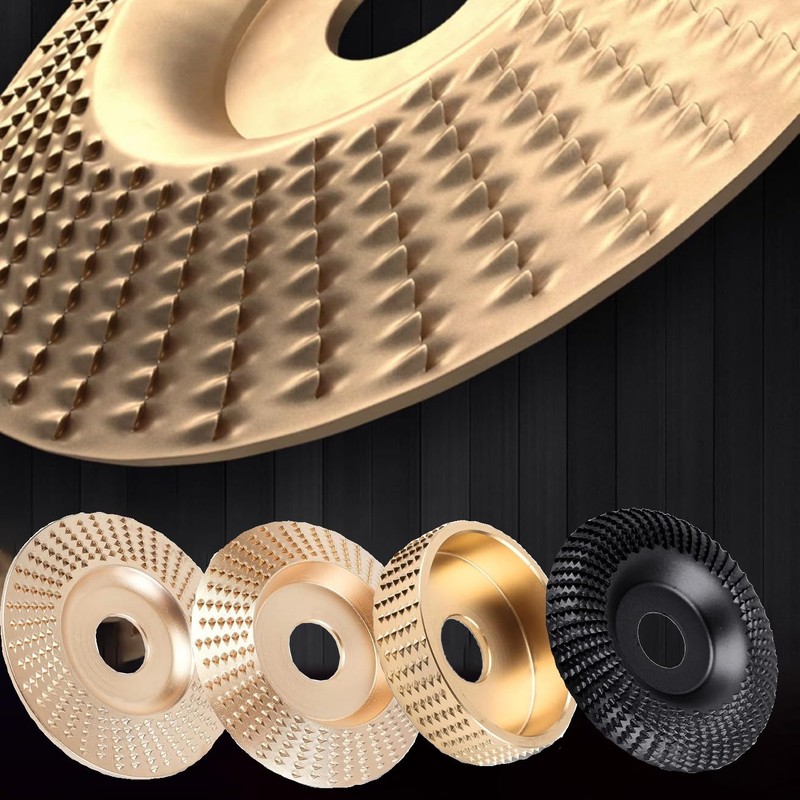 Angle Grinder Attachments Wood Carving Disc Set for 4" or
