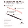 Berinist Waterproof Eyebrow Pencils for Women, 6Pcs Double-ended Black Eye