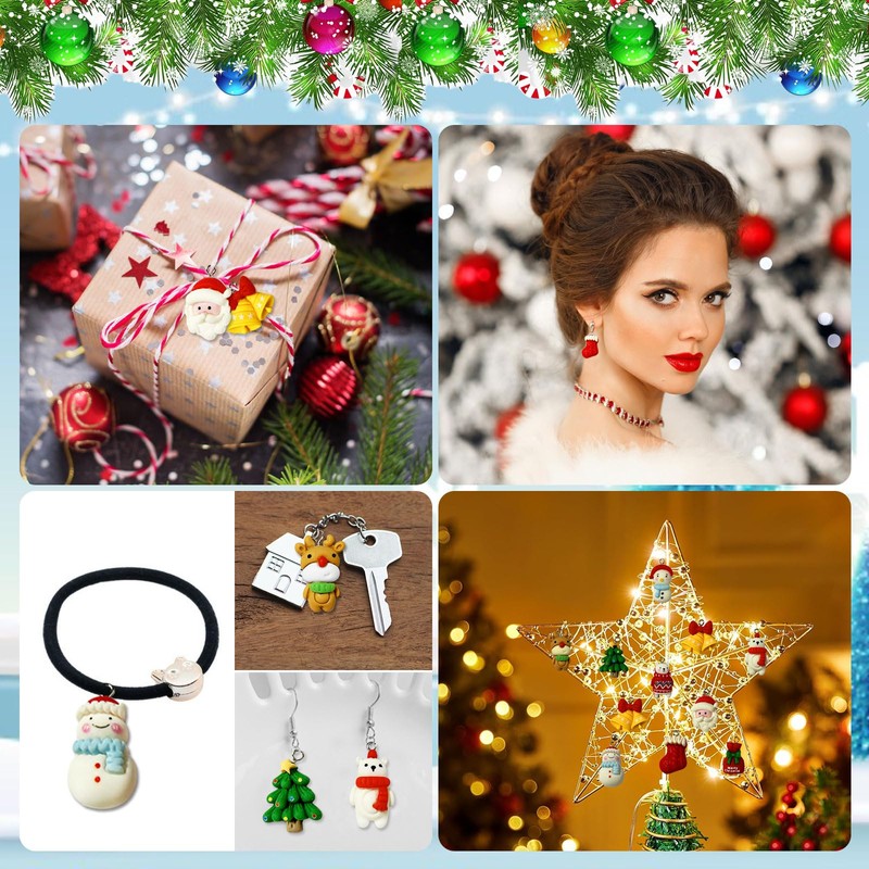 Miniature Christmas Tree Pendants, Pack of 30 Christmas Tree Decorations