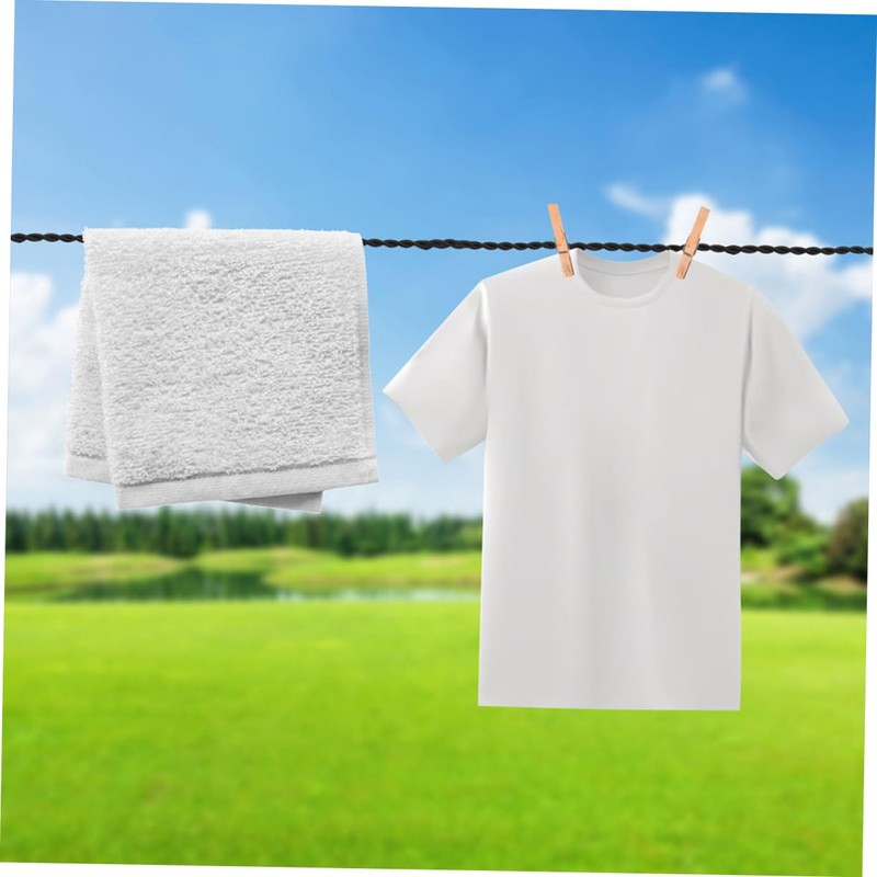 Alipis Portable Outdoor Clothesline Elastic Drying Rope Hooks for Camping