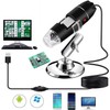 USB Digital Microscope 40X-1000X, 8 LED Endoscope Camera with Carrying