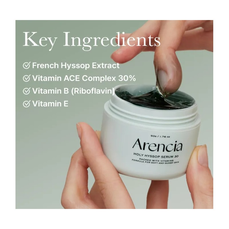 Arencia Holy Hyssop Serum Contiene 50g Beauty Momento Aplicación Día