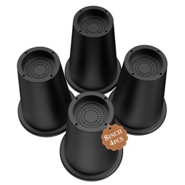 MYMULIKE Bed Rise, Heavy Duty for Chair Risers Round Bed Risers Outdoor Furniture Rise, Under Bed Storage & Dorm Room Essential, Support Up Furniture Height Adjustment 4-Pack 8 inch