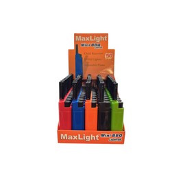 Refillable BBQ Grill Lighter, 50-Pack, Long Butane Gas Lighters for Candle, Fireplace, Kitchen Stove