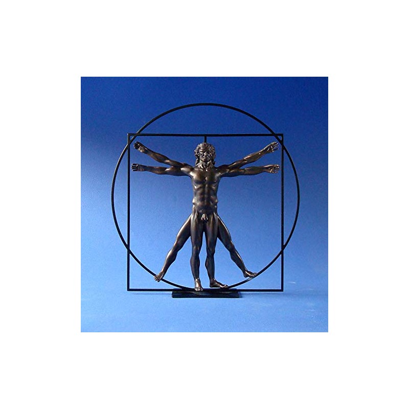 Parastone - DaVinci Vitruvian Man Sculpture - Bronze - Resin,