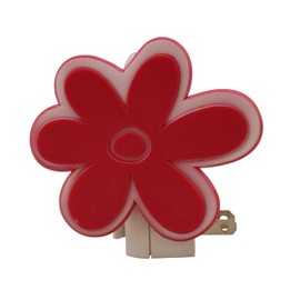 Dependable Industries inc. Essentials Set of 2 Night Light On/Off Switch UL Certified White Base Clear See Thru Top Suitable for Bathroom, Bedroom, Hallway, Kids Room (Floral)