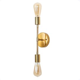 Double Headed Industrial Vintage Wall Lights Indoor Golden Metal Wall Lights 180° Rotatable as Wall Lamp Bedside Lights Corridor Loft Wall Lights for the Bathroom