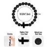 MILAKOO Black Cross Bracelet for Women 8mm Stone Beads Healing