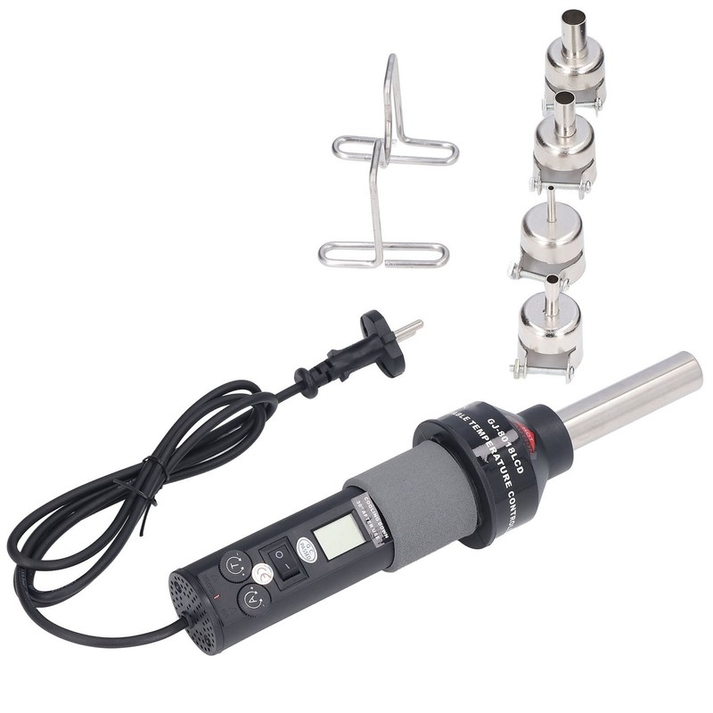 6Pcs Hot Air Gun LCD Digital Display Adjustable Portable Heating