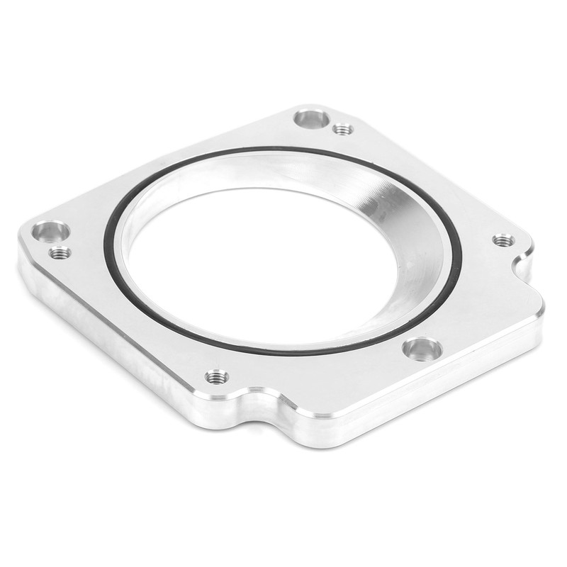 Throttle Body Adapter Plate Natural Finish Aluminum with Mounting Bolts
