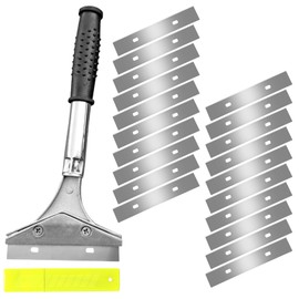 Wallpaper Scraper Scraper Tool Heavy Duty Wall Non Slip Soft Grip Scraper Tool Durable Effortless Tiles and Stubborn Materials Comes with 20 Blades