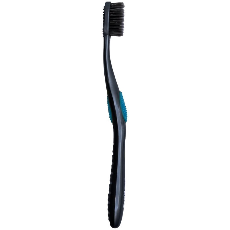 Colgate 360 Charcoal Infused Toothbrush, Floss-Tip Bristles, Soft (Colors Vary)