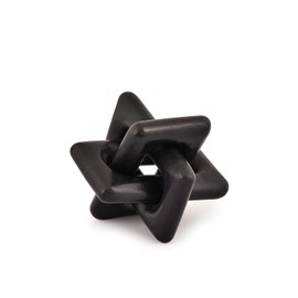 Kimona Tassels Acacia Wood 3-Link Wood Chain Link Decor, Rustic Home Decor Farmhouse, Shelf Decor Accents for Bedroom Living Room (5" X 5" X 5")