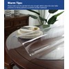 54 Inch Round Clear Plastic Table Protector for Dining Room