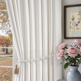 Lazzzy White Blackout Velvet Curtains for Living Room Bedroom 84 Inch Long Insulated Lined Drapes Rod Pocket Modern Window Treatments 2 Panels Set