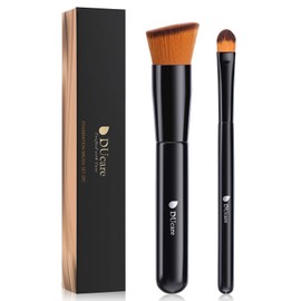 DUcare Popular Makeup Brush, Foundation Brush, Concealer Brush, Skin-Friendly, Uses Premium Taklon, For Base Makeup That Won't Crumble (2 Pieces)