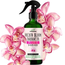 GardenWise Orchid Food Bloom Booster Fertilizer - Bloom Orchids Fertilizer – Phosphorus and Potassium Formula 0-0.05-0.03 - Ready-to-Use Spray with Chelated Micronutrients (8 OZ)