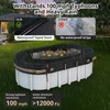 QH.HOME 15x27 Ft Oval Pool Cover for Steel Wall Oval