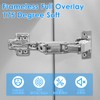 4 Pack 175 Degree Frameless Cabinet Doors Hinges, Frameless Full