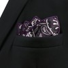 [S&W SHLAX&WING] Men's Dark Purple White Black Color Edge Paisley