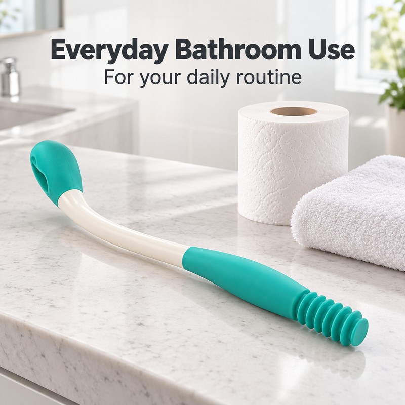 Toilet Wiping Aid for Easier Personal Hygiene – Long-Reach Curved