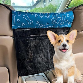 PAWSPECTIVE Dog Barrier for Car with Foam Padded Neck Rest, Durable Nylon Net, Car Divider for Pets, Universal Vehicle Travel Divider for Safe Driving with Children & Pets, Easy Installation Paw-Wall