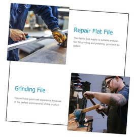 SEWACC 2pcs Medium Glasses Repair File with Skid Handle Durable and Practical Tool for Polishing and Smoothing Glasses Accessories