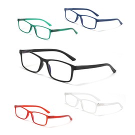 Dccdllo Reading Glasses 5 Pack Blue Light Blocking Lightweight Readers woman man with Spring Hinges Relieve Eye Fatigue+2.0