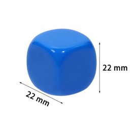 Shapenty 22mm Six Sided Blank Round Edged Acrylic Dice Cubes for Family Game DIY Number Letter Word Color Stickers Story Custom Dice Making Counting Party Favor, 10PCS (Dark Blue)