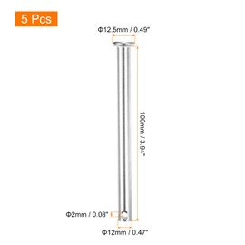 sourcing map 5Pcs 8mmx100mm Single Hole Clevis Pins, 304 Stainless Steel Flat Head Single Hole Clevis Pins for Mechanics Repair, Furniture Installation, Industrial Equipment, DIY (Silver)