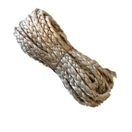 AAYU Hand Made Jute Braid Rope |3 Strand | 1/2" x 30 feet per Hank (Natural) Indian Jute, Jute Fiber, Jute Yarn Braided with Natural Fiber - Braided Jute, Natural Jute