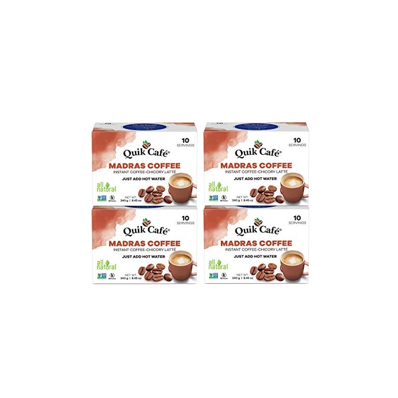 QuikCafe Madras Coffee,10 count,Pack of 4