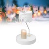 Christmas Tree Carousel Spinning Candle Holder Stainless Steel Rotary Tree