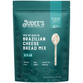 Judee's Brazilian Cheese Bread Mix 2.5 lb - Non-GMO and Just Add Water- Great for preparing in advance and making fresh - Gluten-Free and Nut Free Facility