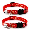 2 Pack Safety Cat Collars Quick Release with Bell &